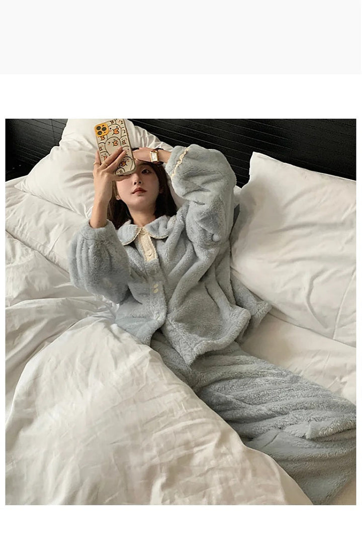 Jasmijn Fluff Piżama Duo | Ciepła i Wygodna