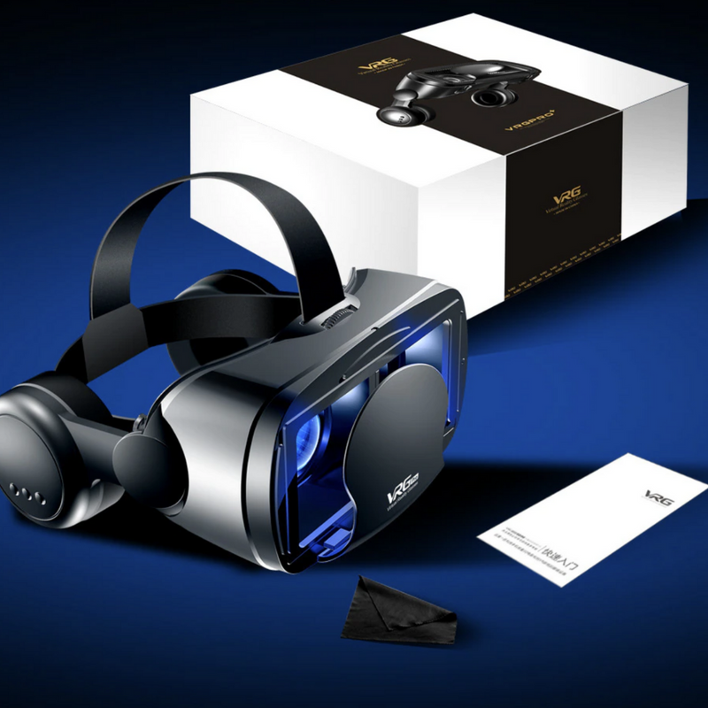 Vardi Reality PRO+™ | Smart VR Bril met Geïntegreerde Headset voor iPhone & Android