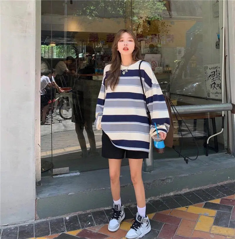 Sweter Nora | W Paski i Stylowy