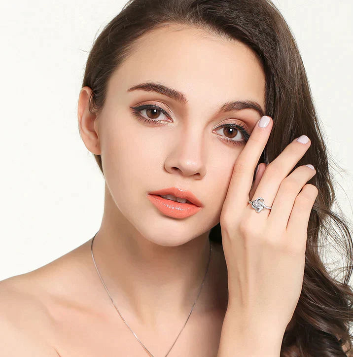 Pierścionek z węzłem miłości | Piękny, aby podarować ukochanej osobie