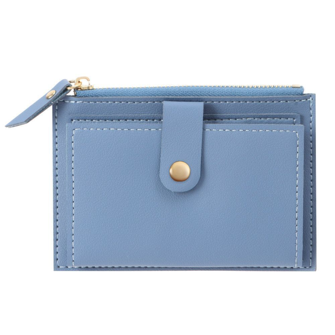 Aksamitny skórzany mini portfel | Kompaktowy i modny