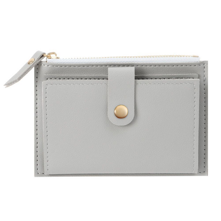 Aksamitny skórzany mini portfel | Kompaktowy i modny