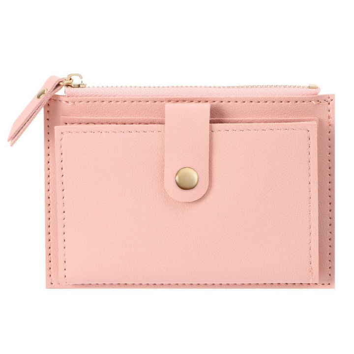 Aksamitny skórzany mini portfel | Kompaktowy i modny