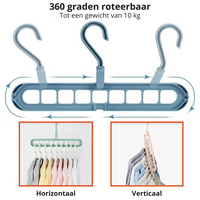 Wieszak na ubrania oszczędzający miejsce | Maksymalizuj i organizuj swoją przestrzeń w szafie!