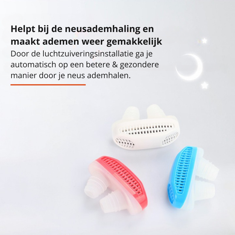 Urządzenie 2 w 1 przeciw chrapaniu i oczyszczacz powietrza | Ciesz się dobrym snem nocnym