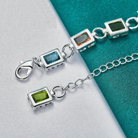 Wielokolorowa bransoletka z cyrkoniami | Z pięknymi kamieniami cyrkonii