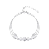 Srebrna bransoletka z pereł | Z wieloma perłami