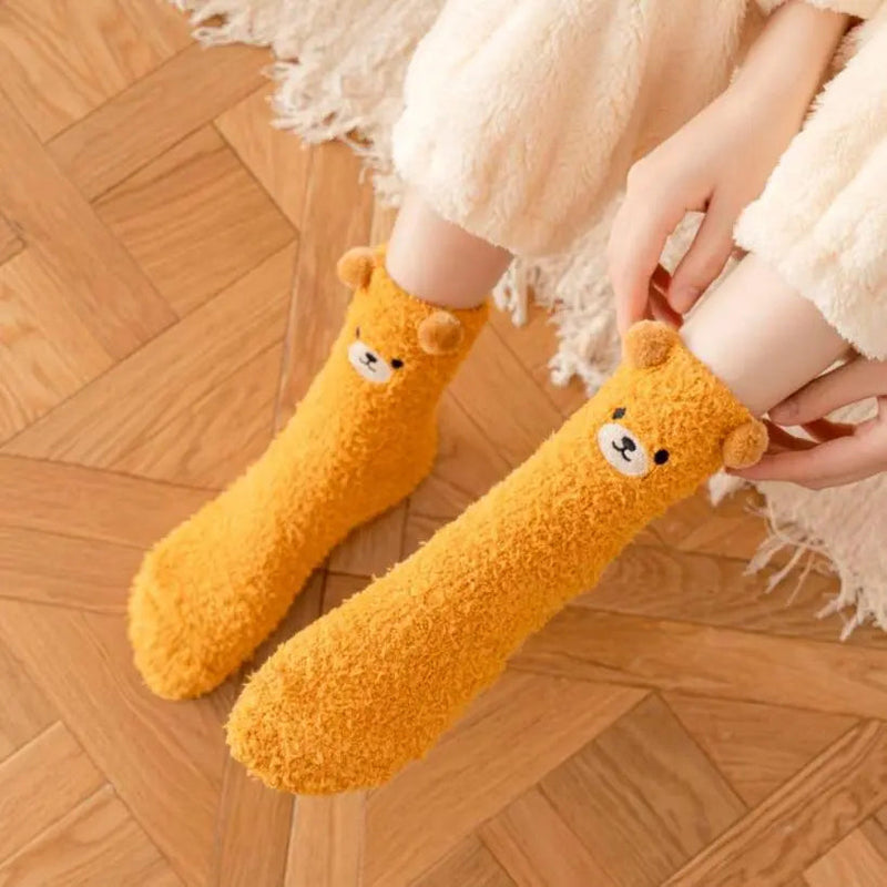 Anki piwne skarpetki | Urocze i miękkie