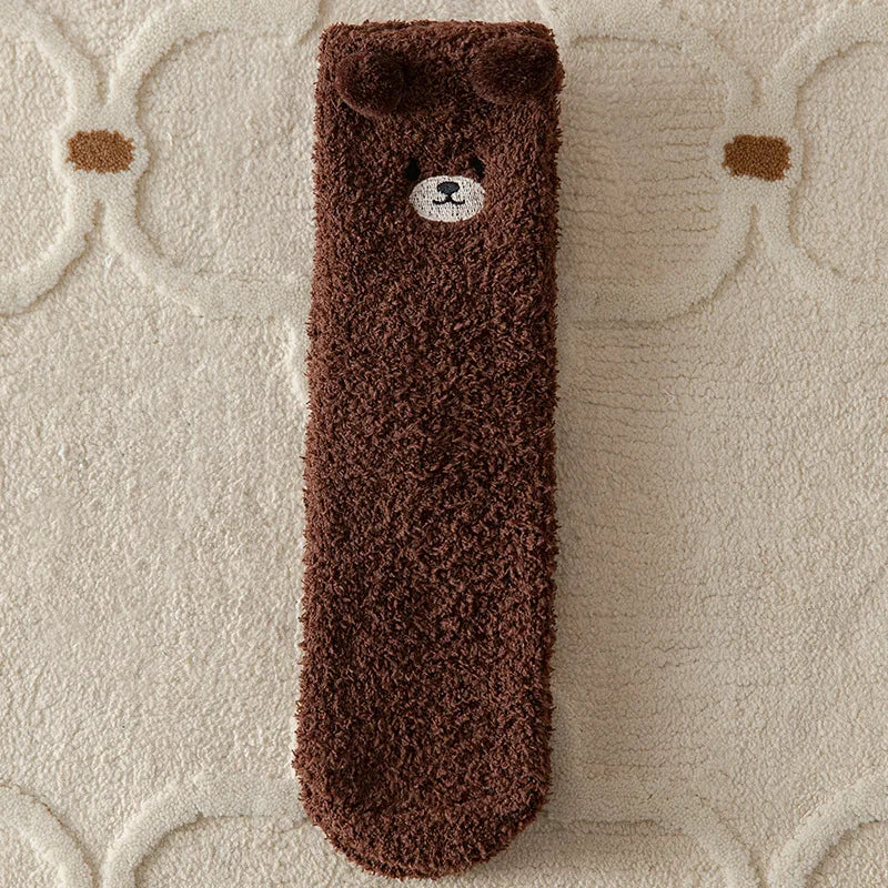 Anki piwne skarpetki | Urocze i miękkie