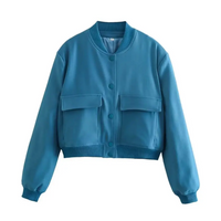 Crystal Cropped Varsity Jas | Stijlvol & casual