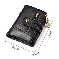 Retro skórzany portfel | Z wytrzymałym łańcuchem!