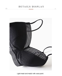 Bezszwowy biustonosz | Z modną siateczką w kropki