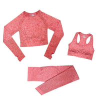 Zestaw fitness Fenna 3-częściowy | Dopasowany zestaw sportowy