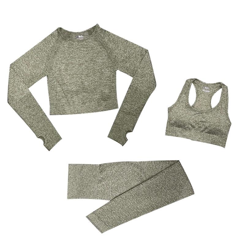 Zestaw fitness Fenna 3-częściowy | Dopasowany zestaw sportowy