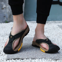 Vardi Dante™ Leo skórzane sandały | Męskie sandały wykonane z prawdziwej skóry cielęcej