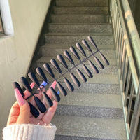 Matowe naklejane paznokcie (24 sztuki) | Idealne na wieczorne wyjście