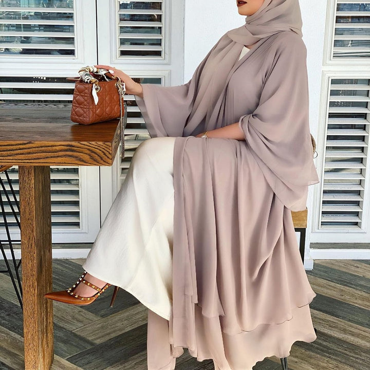 Vardi Dante™ Otwarta Amina Abaya z Hijab | Piękna i przewiewna abaya