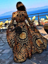 Zomerse sukienka kopertowa | Boho sukienka damska z rozcięciem