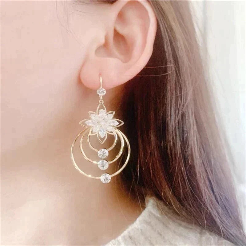 Luksusowe Złote Kolczyki