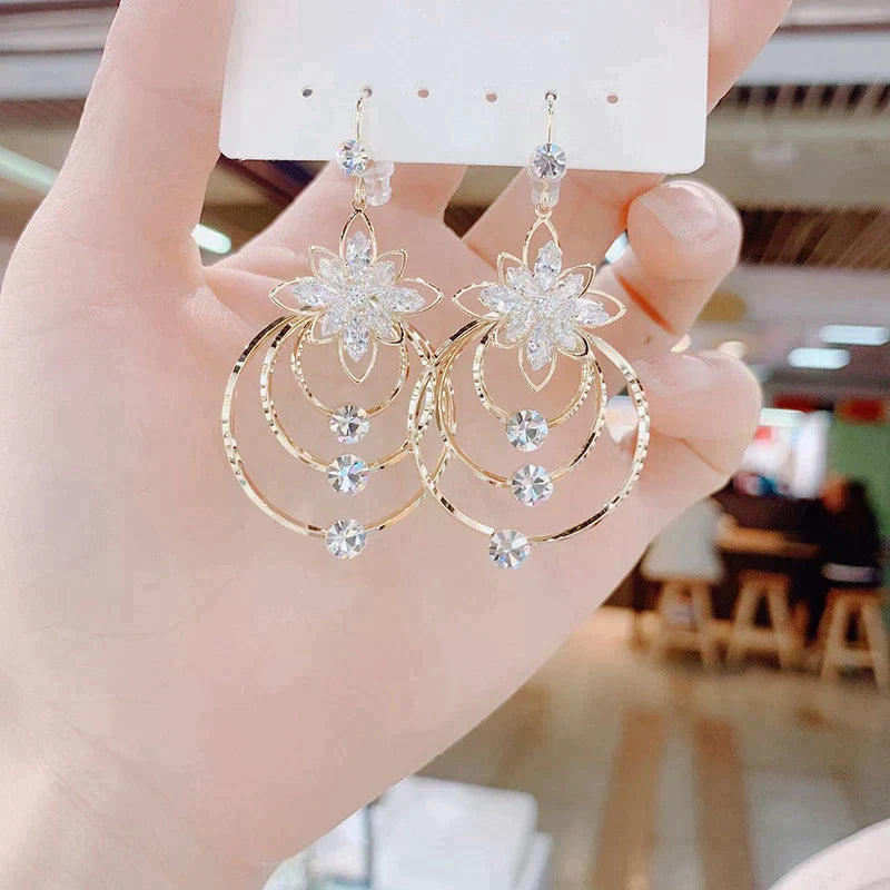 Luksusowe Złote Kolczyki