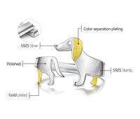 Pierścionek z cienistym jamnikiem | Dla miłośników zwierząt wśród nas!