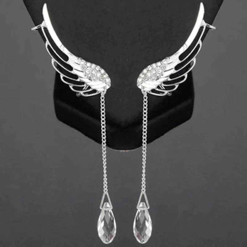 Lange skrzydła anioła nausznice | Piękne i unikalne kolczyki