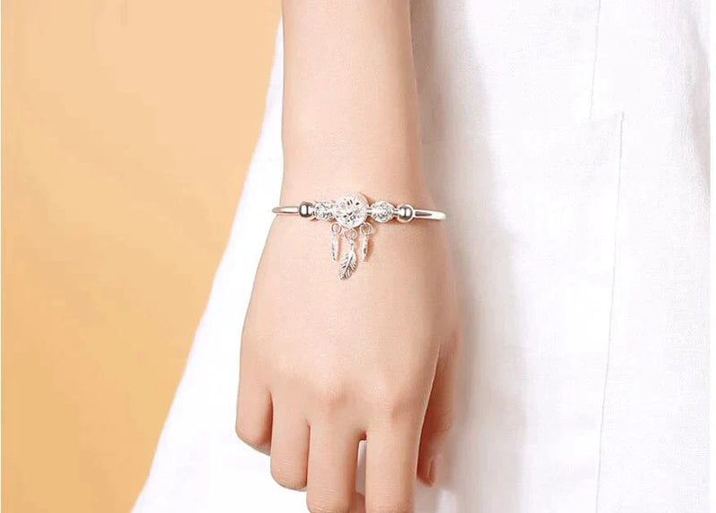 Zilveren Dreamcatcher armband