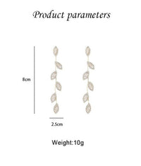 Gold Leaf Oorbellen | Elegant met steentjes