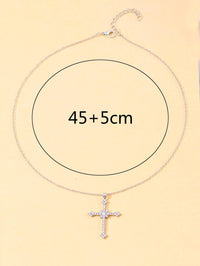 Luxe Zirkoonkristallen Ketting met Kruishanger