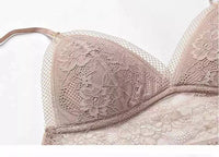 Biustonosz z siateczki z krawędziami | Z eleganckim i seksownym niskim tyłem