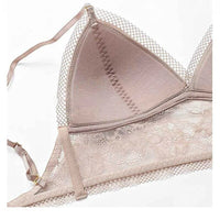 Biustonosz z siateczki z krawędziami | Z eleganckim i seksownym niskim tyłem