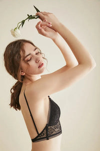 Biustonosz z siateczki z krawędziami | Z eleganckim i seksownym niskim tyłem