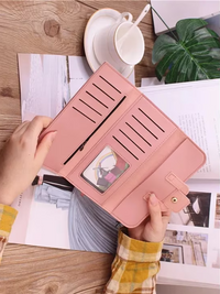 Minimalistische Lange Leren Portemonnee | Eenvoudig & Trendy