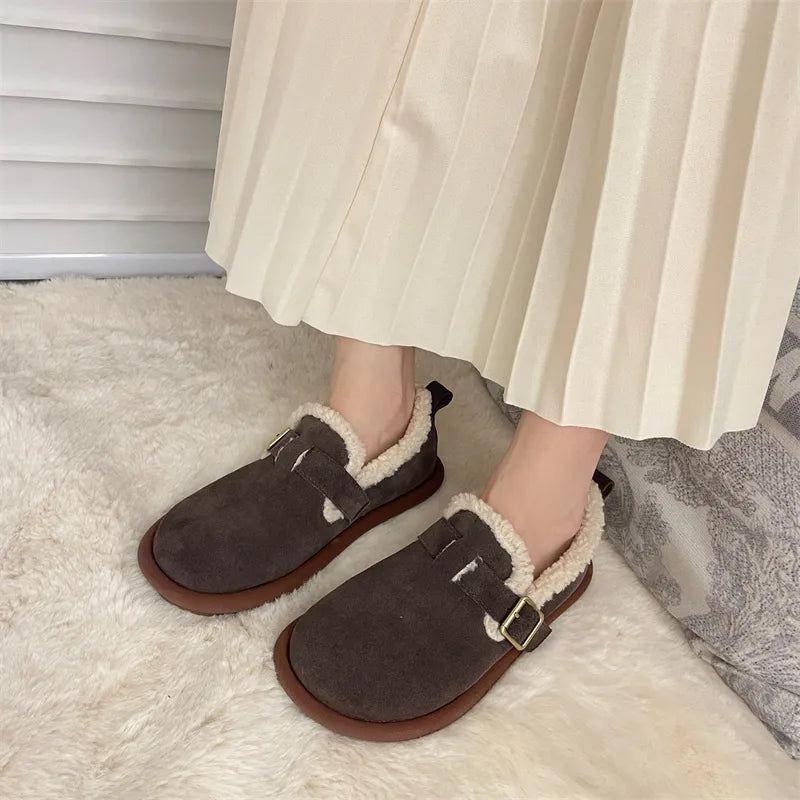 Mikaela Leren Kapcie | Ciepłe i Modne