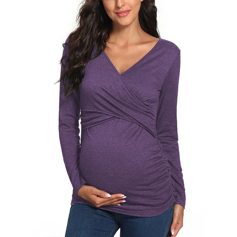 Koszulka do karmienia piersią | Łatwe karmienie dzięki otworom przy piersi