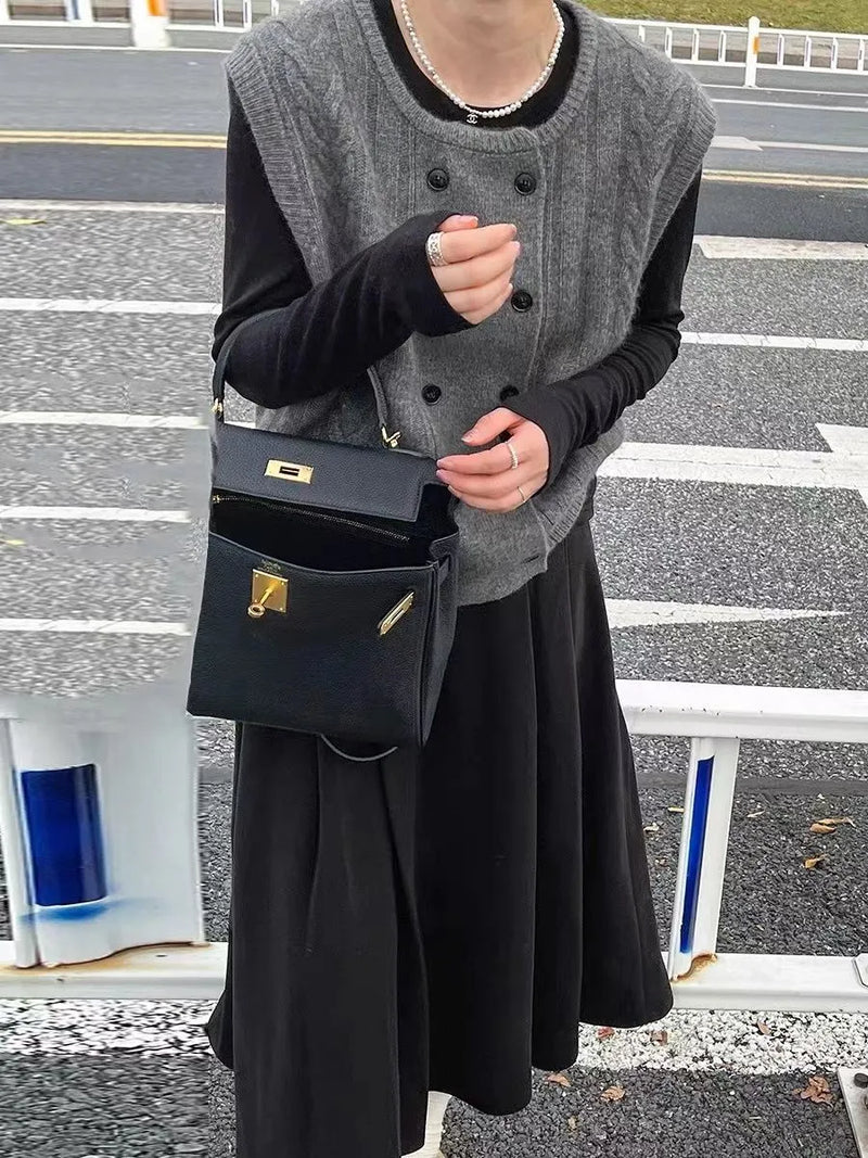 Kamizelka Grace Gebreid | Ciepła i Modna