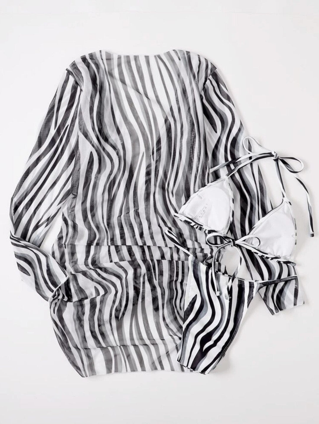 Gigi 3-częściowy zestaw | Idealny zestaw; Bikini z narzutką
