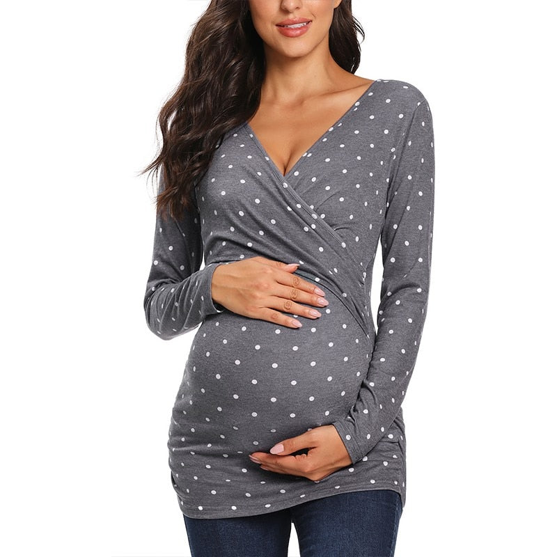 Koszulka do karmienia piersią | Łatwe karmienie dzięki otworom przy piersi