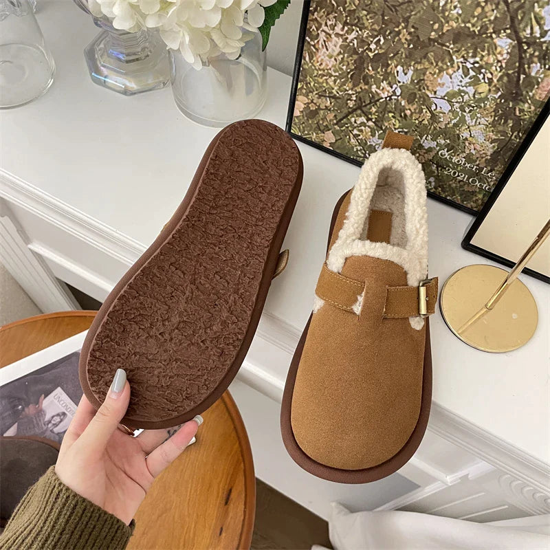 Mikaela Leren Kapcie | Ciepłe i Modne