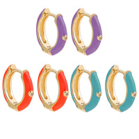 Oorbellen Set 3-delig | Kleurrijke Hoops met Steentjes & Goud