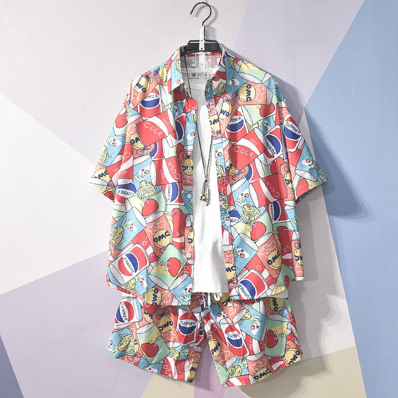 Vardi Dante™ Kris Kolorowy zestaw combi | Wesoły zestaw męski w stylu hawajskim