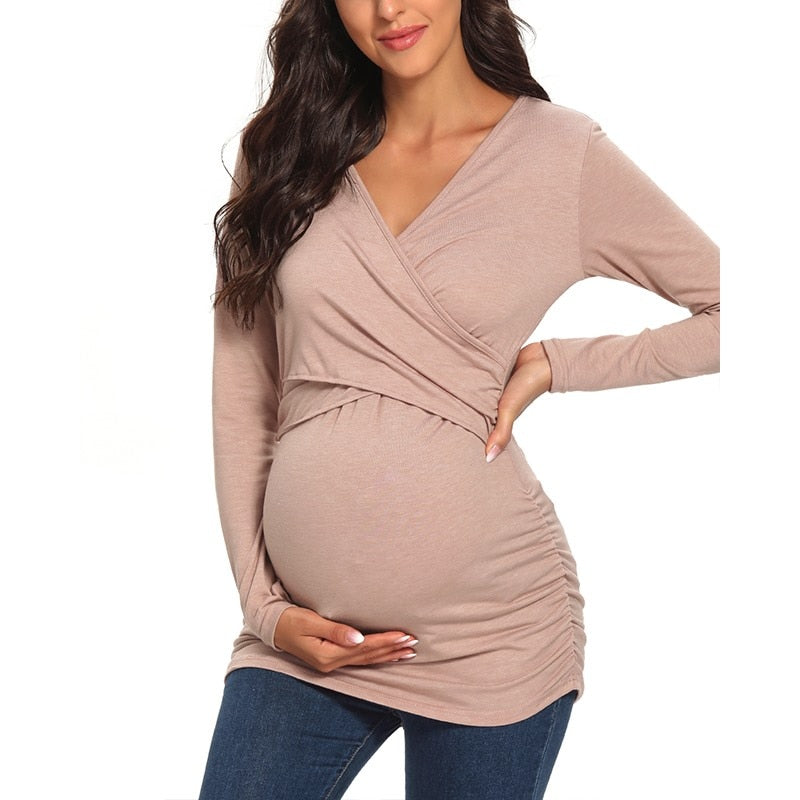 Koszulka do karmienia piersią | Łatwe karmienie dzięki otworom przy piersi