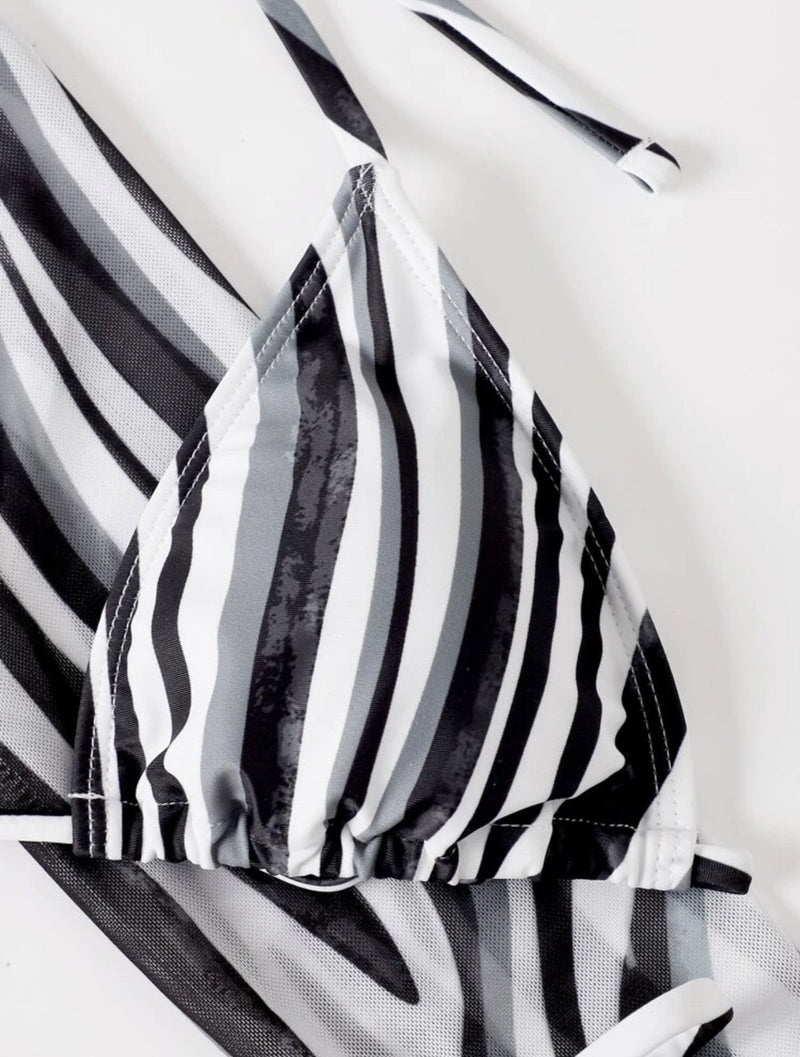 Gigi 3-częściowy zestaw | Idealny zestaw; Bikini z narzutką