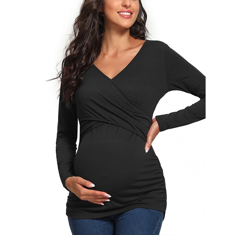 Koszulka do karmienia piersią | Łatwe karmienie dzięki otworom przy piersi