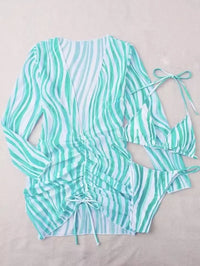 Gigi 3-częściowy zestaw | Idealny zestaw; Bikini z narzutką