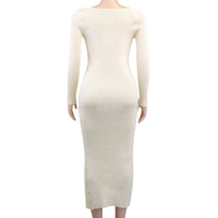 Vina Geribde Jurk | Stijlvol & Warm