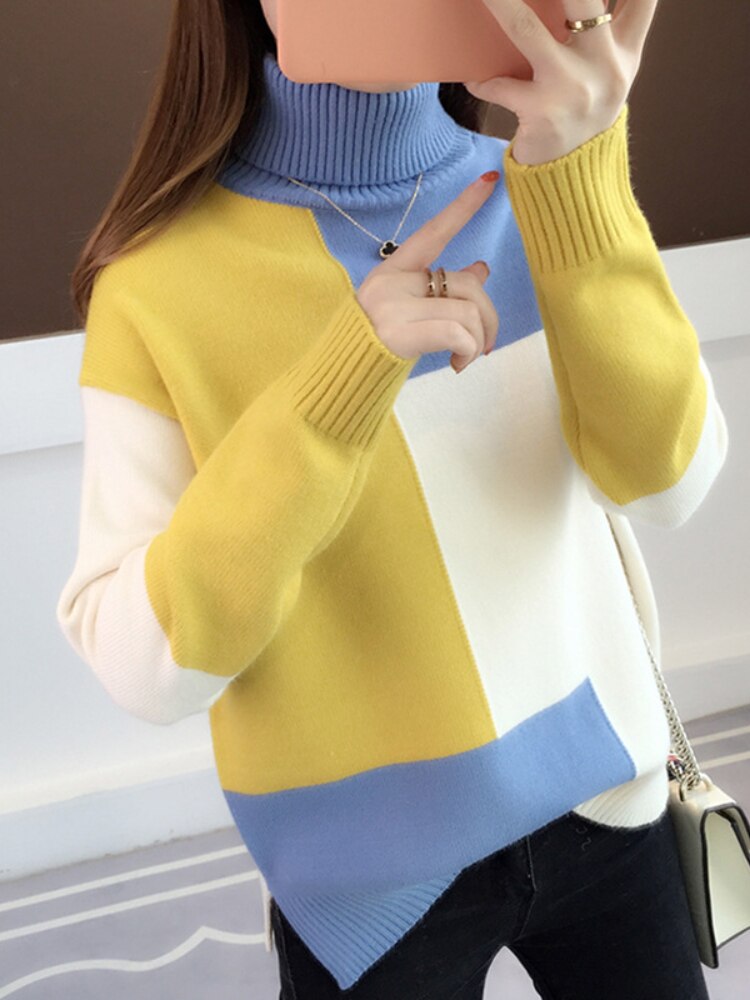 Benthe Color Block Sweter | Wygodny i stylowy