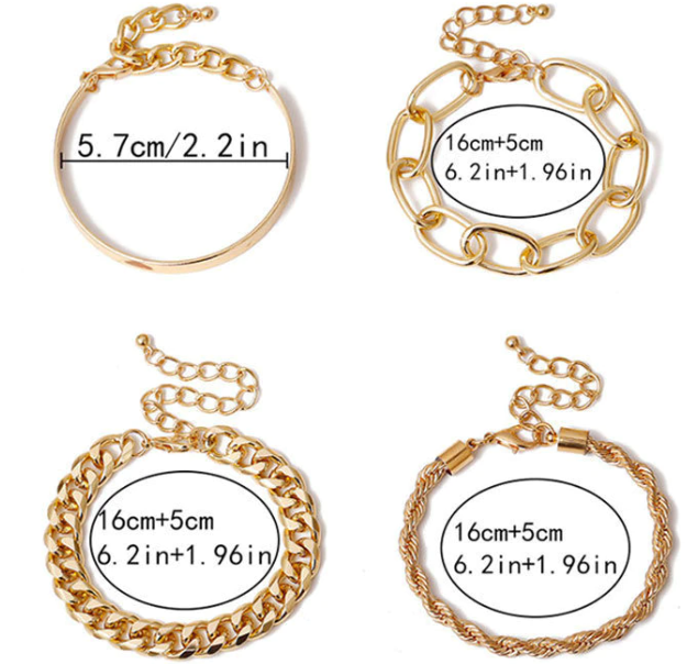 Charmy Arm Candy | Piękny 4-częściowy zestaw bransoletek