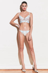 Seksowny francuski koronkowy zestaw bielizny | Z głębokim dekoltem w kształcie litery V