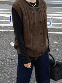 Kamizelka Grace Gebreid | Ciepła i Modna